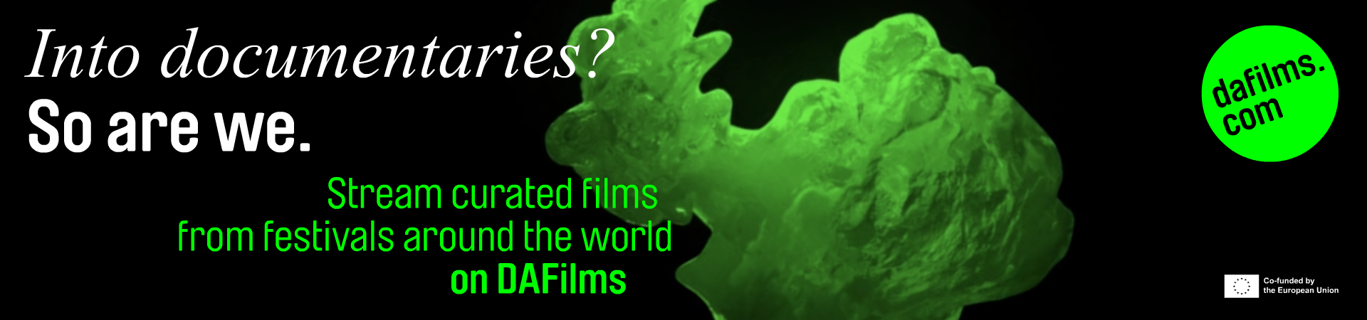 Banner from DaFilms.com: "Into Documentaries? So are We"